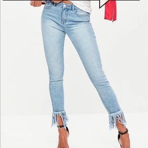 Frayed hem jeans. BRAND NEW.